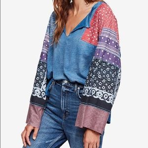 Free People Shibuya Printed Top